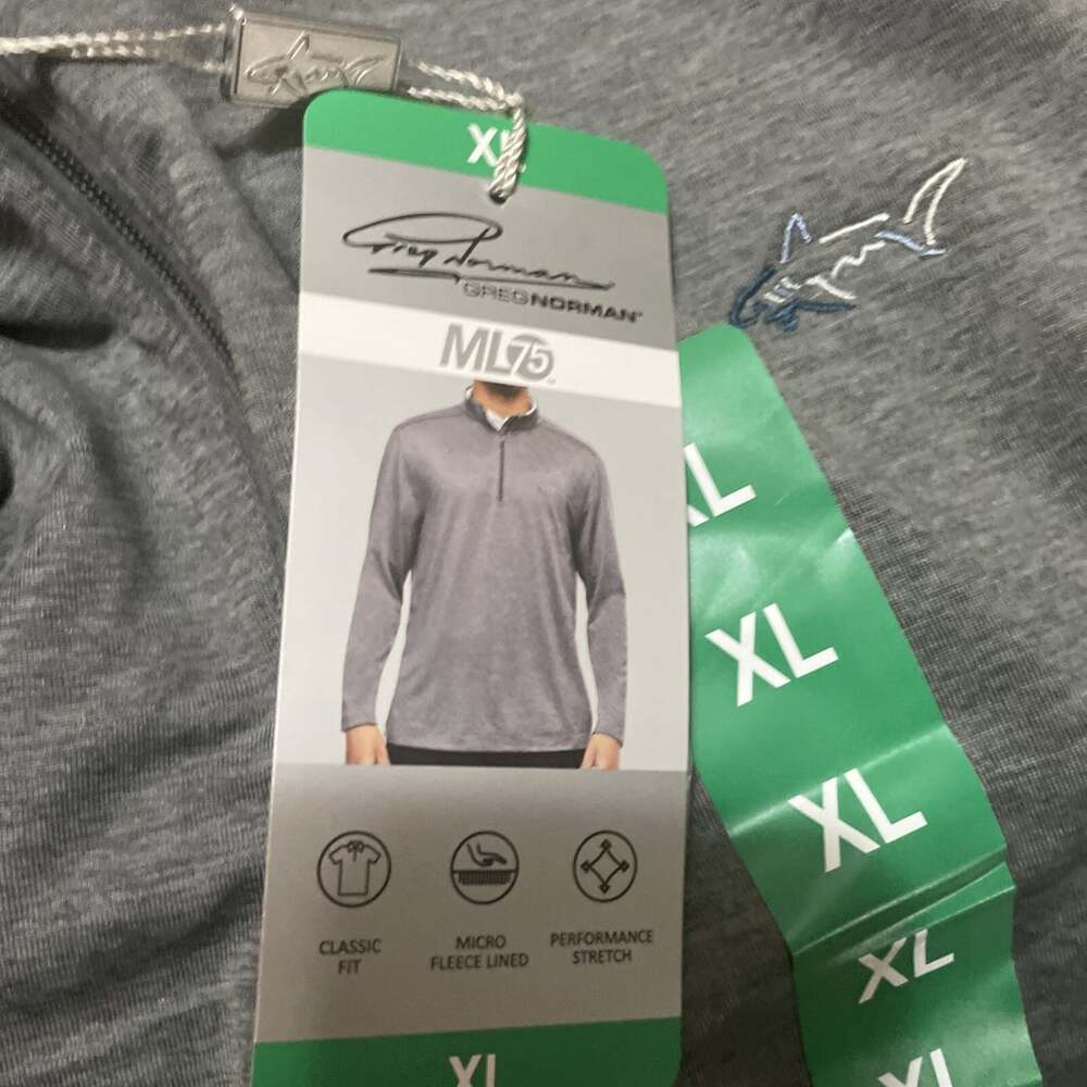 Greg Norman Men’s 1/4 Zip Pull Over Gray Size XL